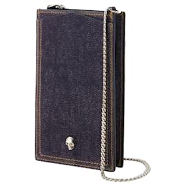 Alexander Mcqueen-Funda para teléfono con calavera - Alexander Mcqueen - Cuero - Denim-Azul