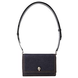 Borsa a tracolla piccola con teschio - Alexander Mcqueen - Pelle - Nera Nero
