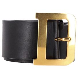 Cintura Dior Diorquake in pelle di vitello nera Pelle Nero