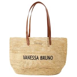 Vanessa Bruno-Panier Shopper-Tasche – Vanessa Bruno – Bast – Beige-Beige