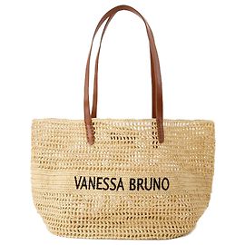 Sac Shopper Panier - Vanessa Bruno - Raphia - Beige Marron Beige