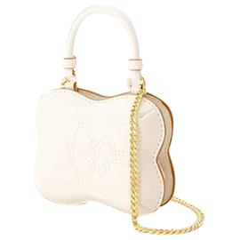 Ganni-Sac à bandoulière Butterfly Nano - Ganni - Cuir synthétique - Beige-Marron,Beige