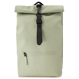 Rains-Rolltop Rucksack Backpack - Rains - Synthetic - Green-Green
