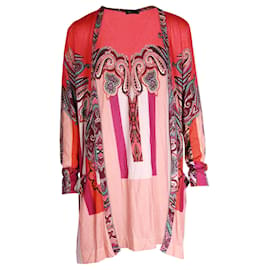 Etro-Etro Printed Open-Front Cardigan in Multicolor Silk-Other