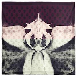 Alexander Mcqueen-Explodorchid Bike Scarf - Alexander Mcqueen - Silk - Night Shade-Blue