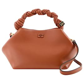 Ganni-Ganni Bou Small Bag - Ganni - Synthetic Leather - Brown-Brown