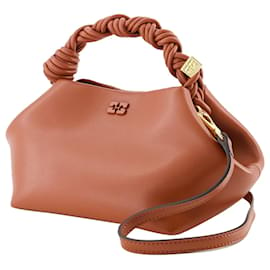 Ganni-Ganni Bou Small Bag - Ganni - Synthetic Leather - Brown-Brown