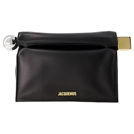 Jacquemus-La Pochette Rond Carre - Jacquemus - Cotton - Black-Black