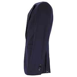 Burberry-Burberry Smoking Jacket in Navy Blue Virgin Wool-Blue,Navy blue