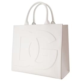 Dolce & Gabbana-Sac DG Daily Shopper - Dolce&Gabbana - Cuir - Blanc-Blanc