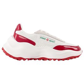 Baskets Atlantis - Casablanca - Blanc/Rouge - Cuir Rouge