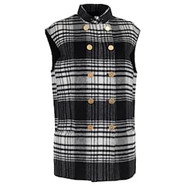 Louis Vuitton-Louis Vuitton Plaid Vest in Black Wool-Black