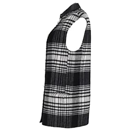 Louis Vuitton-Louis Vuitton Plaid Vest in Black Wool-Black