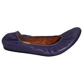 Lanvin Ballerinas aus lila Kalbsleder Lila