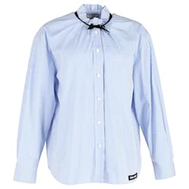 Miu Miu-Miu Miu Striped Shirt in Blue Cotton-Blue
