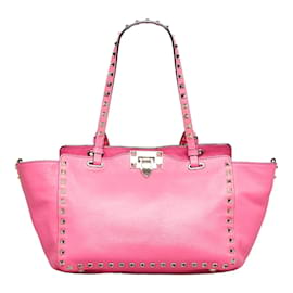 Valentino-Borsa a trapezio Rockstud-Rosa