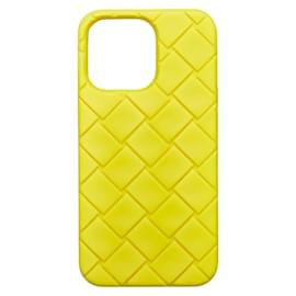 Bottega Veneta-Capa de silicone Intrecciato para iPhone 13pró-Amarelo