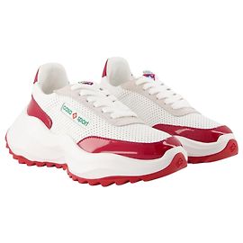 Baskets Atlantis - Casablanca - Blanc/Rouge - Cuir Rouge