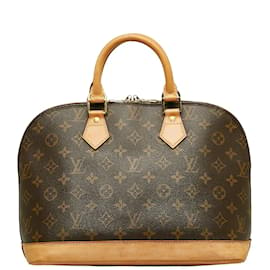 Louis Vuitton-Louis Vuitton Monogram Alma PM Canvas Handbag in Good condition-Brown