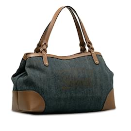 Gucci-Gucci Craft Denim Tote Denim Tote Bag 348715 in Good condition-Blue