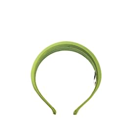 Prada-Accesorio para el cabello de lona con diadema de seda ancha Prada en excelentes condiciones-Verde