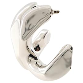 Alexander Mcqueen-Chain Hoop Earrings - Alexander Mcqueen - Brass - Silver-Silvery,Metallic