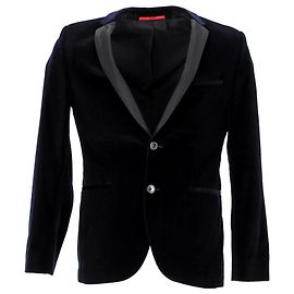 Chaqueta Hugo Boss Slim Fit de terciopelo en algodón azul marino Azul Azul marino