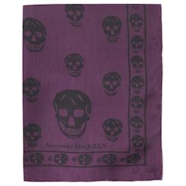 Alexander Mcqueen-Skull Scarf - Alexander Mcqueen - Silk - Night Shade-Blue