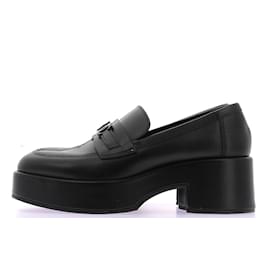 Chanel-Zapatos planos T de CHANEL.UE 38.5 Cuero-Negro