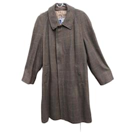 Burberry-tamanho do casaco Burberry vintage 50-Castanho escuro