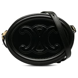 Céline-Bandolera ovalada Triomphe negra de Celine-Negro