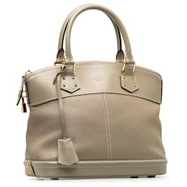 Louis Vuitton-Louis Vuitton Brown Suhali Lockit PM-Brown,Taupe