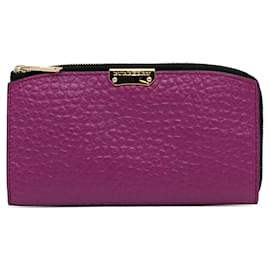Burberry-Burberry Purple Madison Leather Long Wallet-Purple