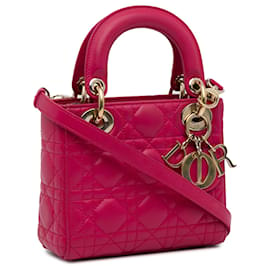 Dior-Dior Pink Mini Lammleder Cannage Lady Dior-Pink