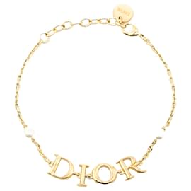 Dior-Bracelet Dior Evolution en fausses perles dorées-Doré