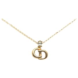 Dior-Dior Gold CD Logo Pendant Necklace-Golden