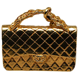 Chanel-Chanel Gold Multi-Chain Flap Bag Belt-Golden