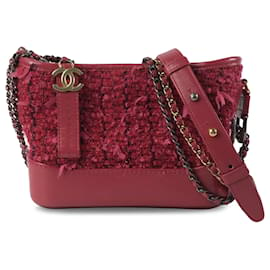 Chanel-Chanel Tweed pequeno vermelho Gabrielle Hobo-Vermelho