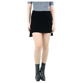 Givenchy-Minifalda de terciopelo negra - talla UK 10-Negro