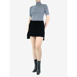 Givenchy-Minifalda de terciopelo negra - talla UK 10-Negro