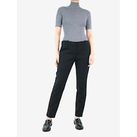 Brunello Cucinelli-Pantalon à poches en laine noire - taille UK 12-Noir