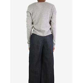 Frame Denim-Grauer Pullover mit gerafften Ärmeln – Größe XS-Grau