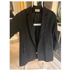 Ba&Sh-Very beautiful black Ba&sh mid-season coat (reefer / Trench) original cut-Black