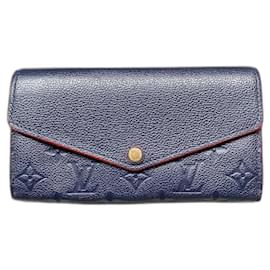 Louis Vuitton-Carteira de couro Sarah-Azul escuro