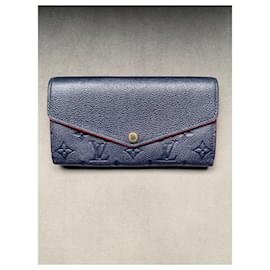 Louis Vuitton-Cartera de piel Sara-Azul oscuro