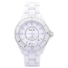Chanel-Chanel "J reloj12"cerámica blanca, diamantes.-Otro