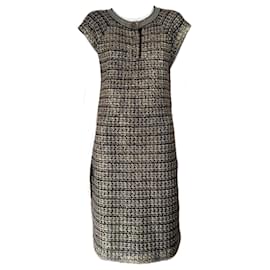 Chanel-6K$ CC Kleid mit Schmuckknöpfen-Mehrfarben