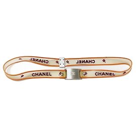 Cinturón Chanel Logo Trefles Caoutcholic de caucho Camelias Multicolor