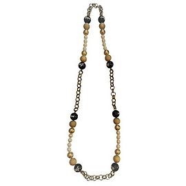 Colar DOLCE & GABBANA em aço dourado com pérolas brancas, ouro e preto Dourado