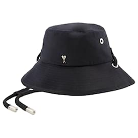 Ami Paris-Adc Bucket Hat - AMI Paris - Cotton - Black-Black